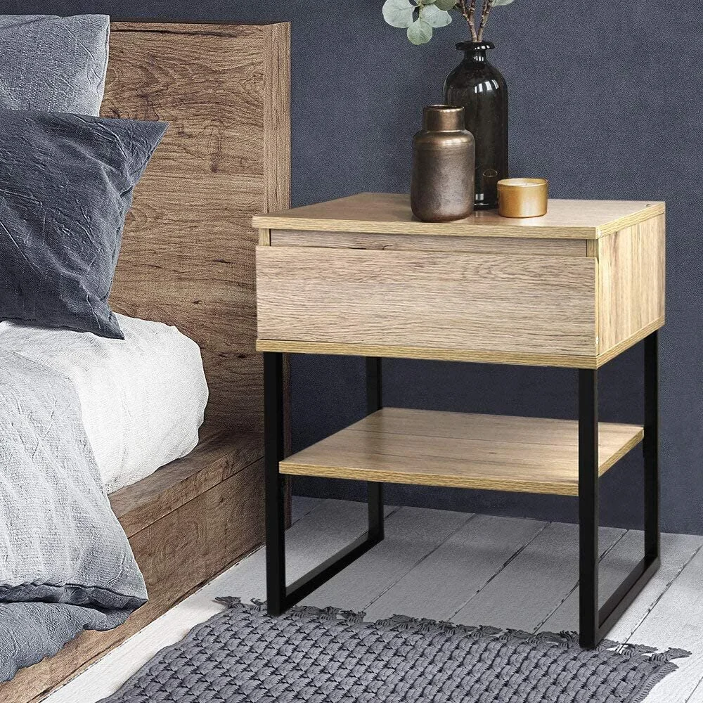 Modern metal bedside online table